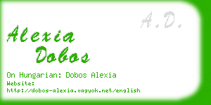 alexia dobos business card